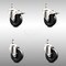 Service Caster 4 Inch 316SS Soft Rubber Swivel 10mm Threaded Stem Caster Lock Brake, 2PK SCC-SS316TSTTL20S414-SRS-M1015-2-S2 - alternate 1